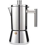 WXL Italian Style Coffee Maker Moka Pot Stainless Steel Coffee Pot Espresso Machine 300ML Suitable Fit For Induction Cooker Gas Heating (Color : 300ml- mirror)