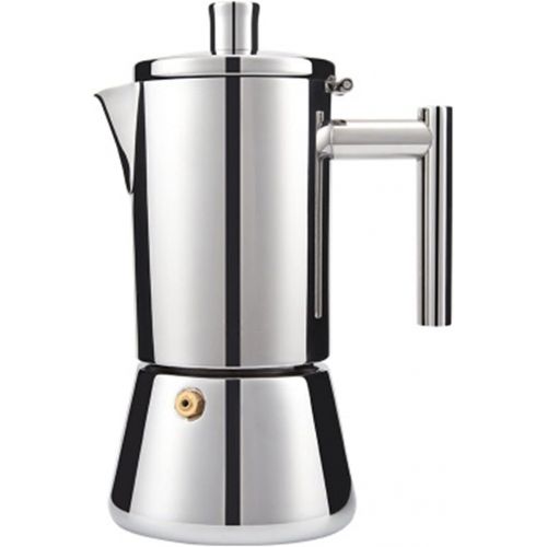  WXL Italian Style Coffee Maker Moka Pot Stainless Steel Coffee Pot Espresso Machine 300ML Suitable Fit For Induction Cooker Gas Heating (Color : 300ml- mirror)