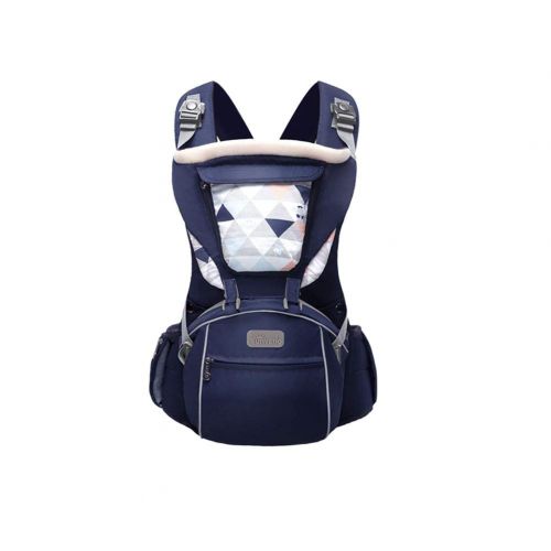  WXMJ Double Shoulder Breathable Baby Carrier 3-in-1 Ergonomic Baby Backpack Multi-Function Baby Carrier with Hip Seat-Blue