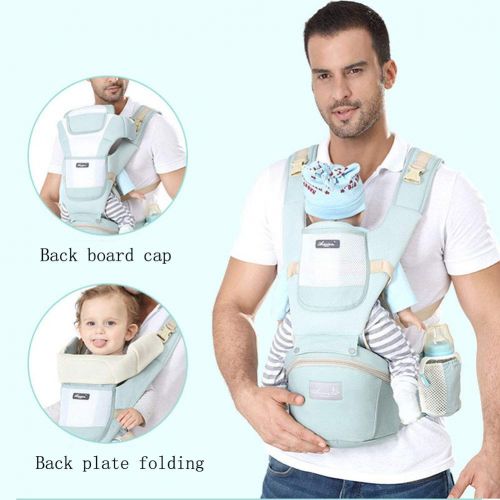  WXMJ Baby Carrier with Hip Seat Baby Carrier Waist Stool Removable 6-in-1 Multifunctional Adjustable Baby Carriers-RoyalBlue