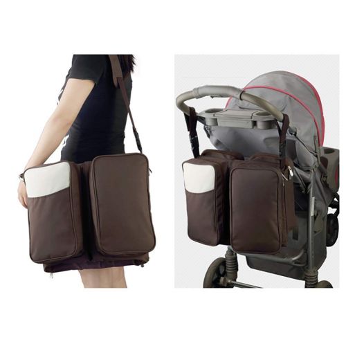  WXWX 3 in 1 Travel Diaper Bag Portable Bassinet&Changing Pad Station Multifunctional Folding Nappy