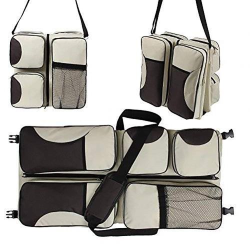  WXWX 3 in 1 Travel Diaper Bag Portable Bassinet Changing Pad Station