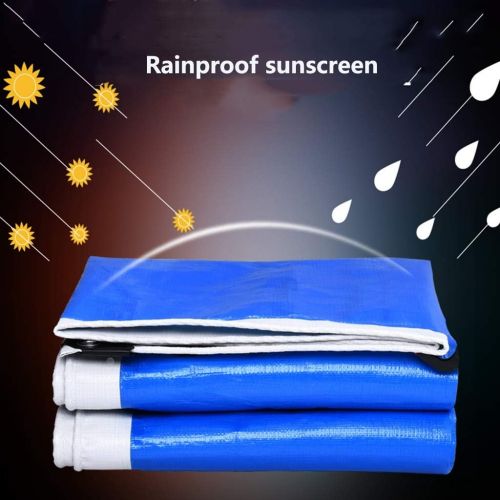  WXX-tarpaulin Outdoor Tarpaulin Blue White Polyethylene Rainproof Sunscreen Waterproof Ground Sheet Covers Truck Premium Quality Cover Canvas Tarp Sheet Four Seasons Universal (Size : 4×4m)