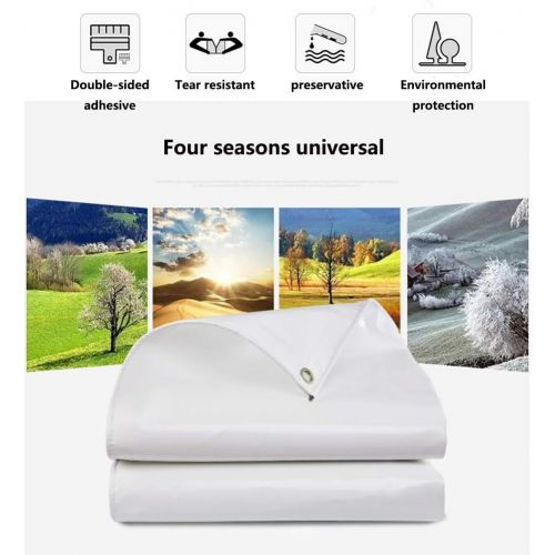  WXX-tarpaulin Outdoor Thickening Tarp Rainproof Sunscreen Multi-Function Ground Sheet Covers Truck Tarpaulin Premium Quality Cover Canvas White Gray Blue Tarp Sheet Four Seasons Universal