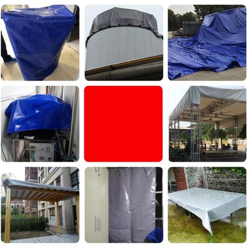  WXX-tarpaulin Outdoor Thickening Tarp Rainproof Sunscreen Multi-Function Ground Sheet Covers Truck Tarpaulin Premium Quality Cover Canvas White Gray Blue Tarp Sheet Four Seasons Universal