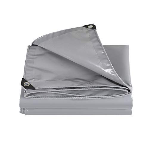  WXX-tarpaulin Gray Thick Polyester Silk Tarpaulin Waterproof Cloth Sunscreen Outdoor Shade Push Shed Cloth Rain Cover Canvas (Size : 2×3m)