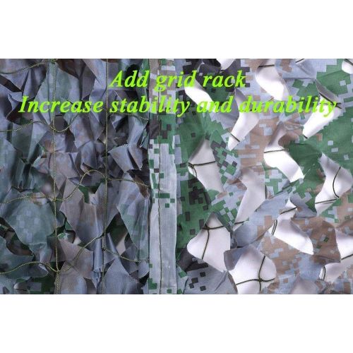  WY-CAMO 2m X 3m / 6.5 X 10ft Woodland Camouflage Net Desert for Hunting Camping Decoration Military Sun Visor Army Shading Outdoor Air Protection