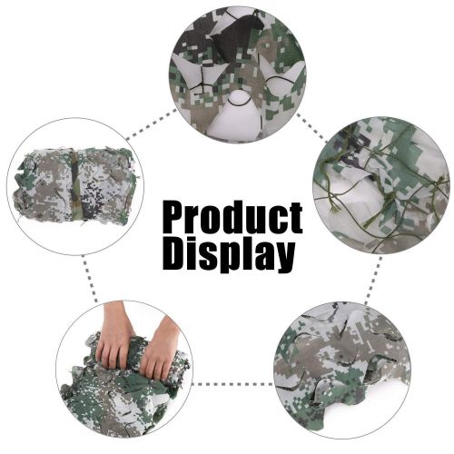  WY-CAMO 2m X 3m / 6.5 X 10ft Woodland Camouflage Net Desert for Hunting Camping Decoration Military Sun Visor Army Shading Outdoor Air Protection