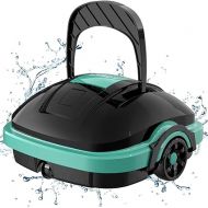 WYBOT Cordless Robotic Pool Cleaner, Automatic Pool Vacuum, Powerful Suction, Dual-Motor, Ideal for above/In Ground Flat Pool-Blue&Black