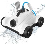 WYBOT Robotic Pool Cleaner, Automatic Pool Vacuum with Dual-Drive Motors, 3 Timing Functions, 33ft Swivel Floating Cable, Bottom Brush, Ideal for Above/In Ground Pool Floor Cleaning-Grampus 400