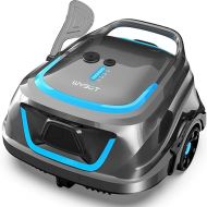 (New Upgraded) WYBOT A1 Cordless Robotic Pool Cleaner, Automatic Pool Vacuum with 120 Mins, Double Filters, LED Indicator, Fast Charging, Ideal for Above Ground Flat Pools - Gray