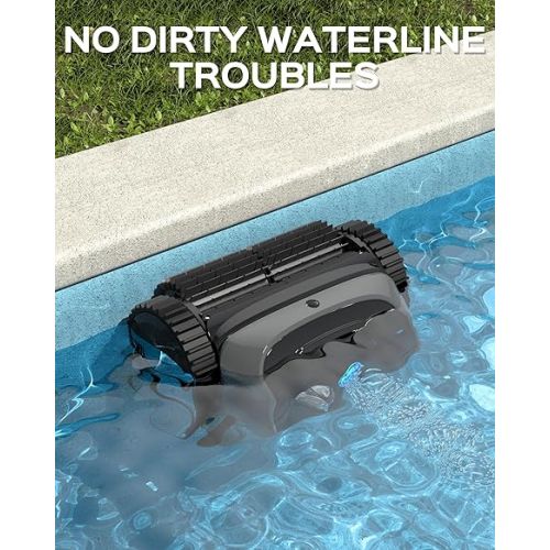  (2024 Upgrade) WYBOT C1 Robotic Pool Cleaner for In Ground Pools up to 65 FT in Length, 150mins Runtime, Cordless Pool Vaccum with Wall Climbing Function, Larger Top-Loading Filters