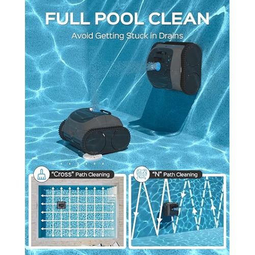  (2024 New) WYBOT C1 Cordless Robotic Pool Cleaner for In Ground Pools, 150mins Runtime, Pool Vacuum Robot with Upgraded Triple-Motor, Wall Climbing, Intelligent Route Planning, Up to 65 FT in Length