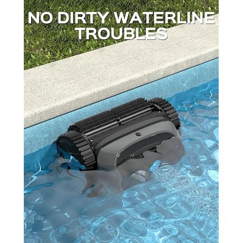  (2024 New) WYBOT C1 Cordless Robotic Pool Cleaner for In Ground Pools, 150mins Runtime, Pool Vacuum Robot with Upgraded Triple-Motor, Wall Climbing, Intelligent Route Planning, Up to 65 FT in Length