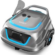 (2024 New) WYBOT A1 Cordless Pool Vacuum, Robotic Automatic Pool Cleaner with 120 Mins, Double Filters, LED Indicator, Fast Charging, Ideal for Above Ground Flat Pools - Gray