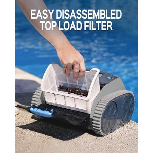  WYBOT Osprey 700 Max Wall Climbing Robotic Pool Cleaner with APP, Excellent Suction Power, Smart Navigation Technology, Lasts 180Mins, 15000mAH Large Battery, Automatic Pool Vacuum for Inground Pools