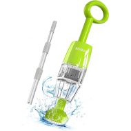 WYBOT (2024 Upgraded) Handheld Pool Vacuum with Telescopic Pole, Strong Suction for Deep Cleaning, 60 Mins RunningTime, Rechargeable Cordless Pool Cleaner for Spas/Hot Tubs/Small Pools Cleaning -Green