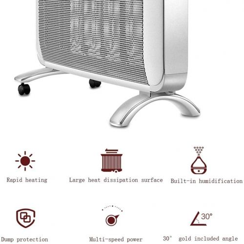  WYKDL Portable Electric Oil Filled Radiator Heater/4 Heat Settings/Safety Overheat Protection, Space Heater with Drying Rack 2200W（Color：Gray）