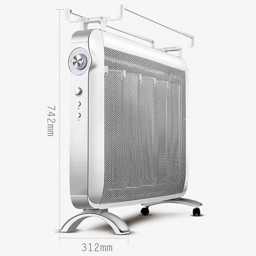  WYKDL Portable Electric Oil Filled Radiator Heater/4 Heat Settings/Safety Overheat Protection, Space Heater with Drying Rack 2200W（Color：Gray）