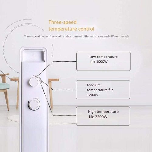  WYKDL 2200W Oil Filled Radiator Heater, Portable Space Heater with Safety Protection, 3 Heat Settings Intelligent Constant Temperature（Color：Gold）