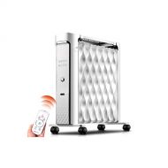 WYKDL Oil Filled Radiator, LED Display Fast Heating Electric Space Heater, 3 Power Settings, Adjustable Temperature & Timer 2200W