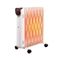 WYKDL Oil Filled Radiator, Portable Electric Heater, 3 Power Settings with Thermostat/Over Heat Protection/Safety Cut Off 2200W