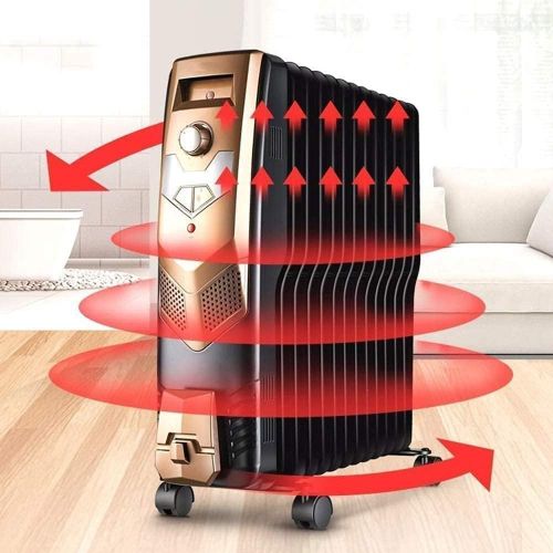  WYKDL Oil Filled Radiator Heater, Portable Space Heater with Adjustable Thermostat, Overheat & Tip-Over Protection