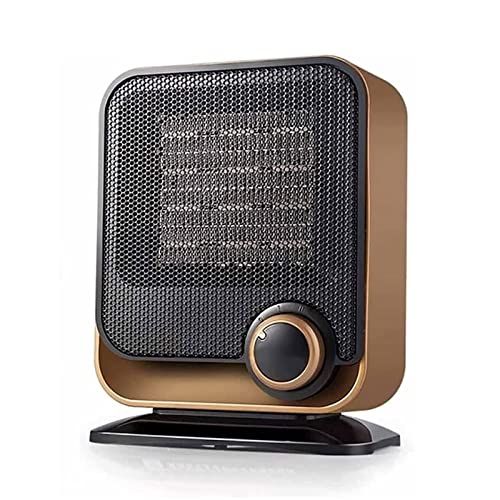  WYKDL Portable Space Heater for Bedroom, PTC Ceramic Heater with Tip-Over & Overheat Protection for Office Desk Indoor Use 1000W（Color：Brown）