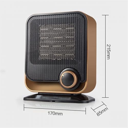  WYKDL Portable Space Heater for Bedroom, PTC Ceramic Heater with Tip-Over & Overheat Protection for Office Desk Indoor Use 1000W（Color：Brown）