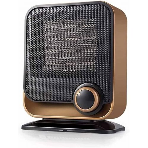  WYKDL Portable Space Heater for Bedroom, PTC Ceramic Heater with Tip-Over & Overheat Protection for Office Desk Indoor Use 1000W（Color：Brown）