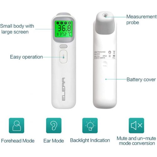  WYLDDP Baby-Thermometer, Stirn und Ohr-Thermometer, Fieberthermometer fuer Kinder und Erwachsene, professionelle Prazision