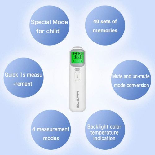  WYLDDP Baby-Thermometer, Stirn und Ohr-Thermometer, Fieberthermometer fuer Kinder und Erwachsene, professionelle Prazision