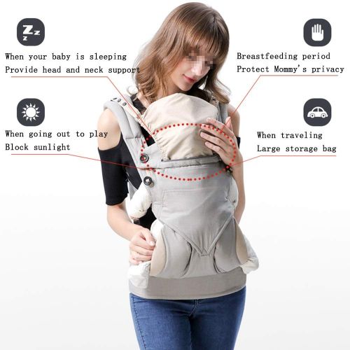  WYNZYYEBD Baby Carrier, Front Hug Newborn Sling Back Multi-Function Summer Breathable Baby...