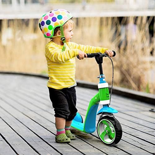  WYQ Kinder Kinder Roller, durch Drehen koennen Sie wahlen, ob Sie sitzen oder Stehen moechten, Kinder Roller mit PU-Blinkradern (Farbe : Green)