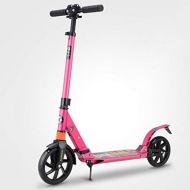 WYQ Tretroller fuer Erwachsene und Kinder Faltbarer Kinder Roller mit Fussbremse (Farbe : Pink)
