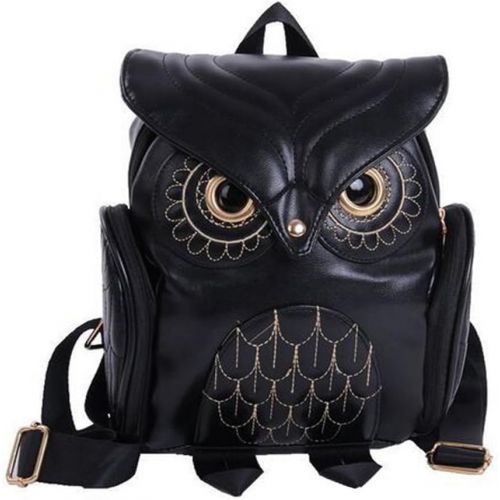  WYSBAOSHU Fashion Owl Backpack Girls Pu Leather Mini Bag