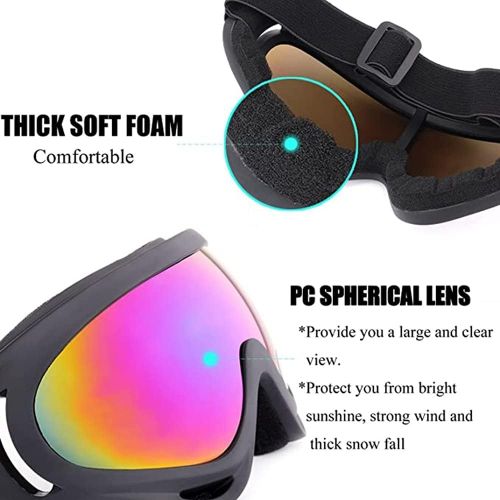  WYWY Snowboard Goggles Sports Professional snow Windproof X400 UV Protection Ski Glasses Skate Skiing Snowboard Goggles Ski Goggles (Color : Black Orange)