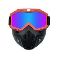 WYWY Snowboard Goggles Mask Snowmobile Skiing Goggles Windproof Motocross Protective Glasses Safety Goggles With Mouth Filter Outdoor Ski Snowboard Ski Goggles (Color : RXC)