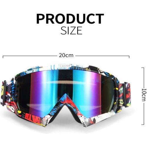  WYWY Snowboard Goggles Anti-dust Motorcycle Goggles Glasses Cycling off road Helmets Ski Sport Gafas Motorcycle Dirt Bike Racing Moto Goggles Ski Goggles (Color : 01)