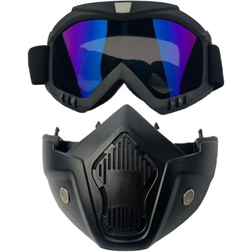  WYWY Snowboard Goggles Mask Snowmobile Skiing Goggles Windproof Motocross Protective Glasses Safety Goggles With Mouth Filter Outdoor Ski Snowboard Ski Goggles (Color : C)