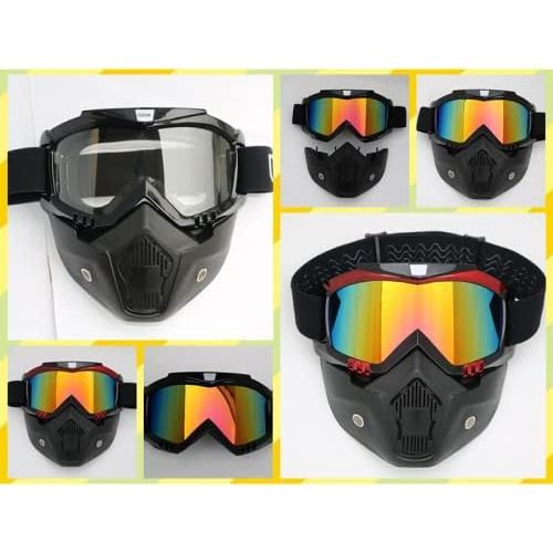  WYWY Snowboard Goggles Motorcycle Goggles With Mask Motorcycle Moto Glasses ATV Ski Sport MX Off Road Helmet Cycling Racing Goggles Ski Goggles (Color : 3)