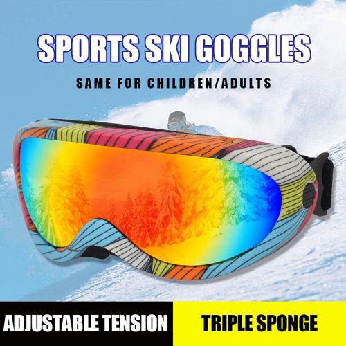  WYWY Snowboard Goggles Outdoor Sports Windproof Skating Skiing Glasses Goggles Anti-uv Dustproof Mtb Riding Sunglasses Unisex Snowboard Goggles Ski Goggles (Color : B, Eyewear Size : L)