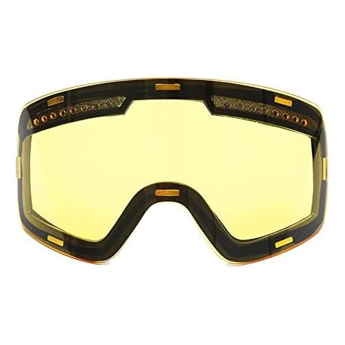  WYWY Snowboard Goggles Magnetic High-definition Anti-fog Winter Snowmobile Goggles UV400 Skating Ski Glasses Only Lens Skiing Goggles Replace Glasses Ski Goggles (Color : Ye)