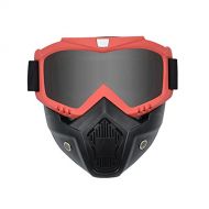 WYWY Snowboard Goggles Outdoor Ski Snowboard Mask Snowmobile Skiing Goggles Windproof Motocross Protective Glasses Safety Goggles With Mouth Filter Ski Goggles (Color : RGY)