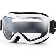 WYWY Snowboard Goggles Ski Goggles,Winter Snow Sports with Anti-fog Double Lens Ski mask glasses skiing men women Snow Goggles Ski Goggles (Color : C18 WHITE CLEAR)