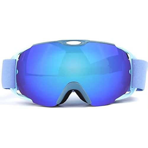  WYWY Snowboard Goggles Double Layer Anti-Fog Ski Goggles Adult Blue Skiing Eyewear Men Women Outdoor Windproof Safety Snow Ski Goggles Skiing Equipment Ski Goggles (Color : A)