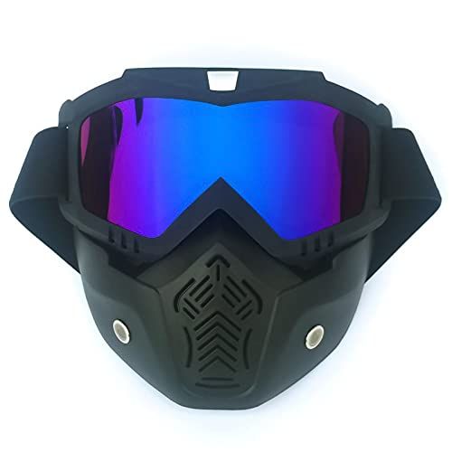  WYWY Snowboard Goggles Glasses Safety Goggles with Mouth Filter Unisex Ski Snowboard Mask Snowmobile Skiing Goggles Windproof Motocross Protective Ski Goggles (Color : Colorful)