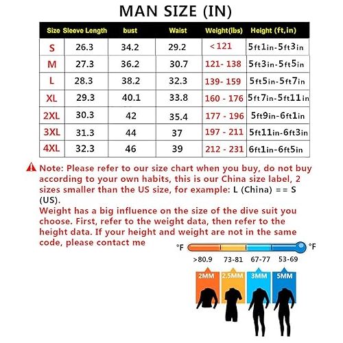  Ultra Stretch 5Mm Neoprene Wetsuit, Winter Warm Front Zip Full Body Diving Suit for Men Women-Snorkeling Scuba Diving Swimming Surfing