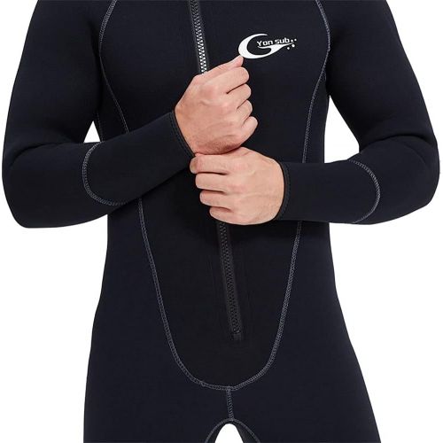  WYYHAA Ultra Stretch 1.5MM Neoprene Wetsuit for Men Women, Front Zip Full Body Diving Suit Protection UV 50+ Cold-Proof Thick Warm Swimsuit One-Piece