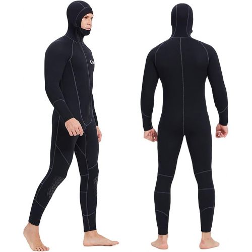  WYYHAA Ultra Stretch 1.5MM Neoprene Wetsuit for Men Women, Front Zip Full Body Diving Suit Protection UV 50+ Cold-Proof Thick Warm Swimsuit One-Piece